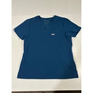 Figs Catarina One-Pocket Scrub Top DEEP‎ REEF XS Petite